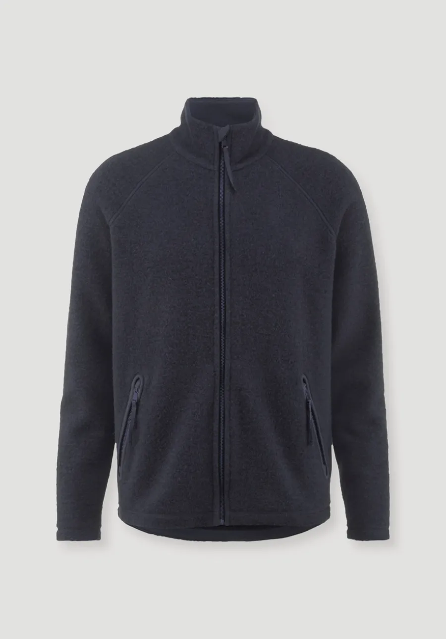 Wollfleece Jacke Regular aus reiner Bio-Merinowolle von hessnatur