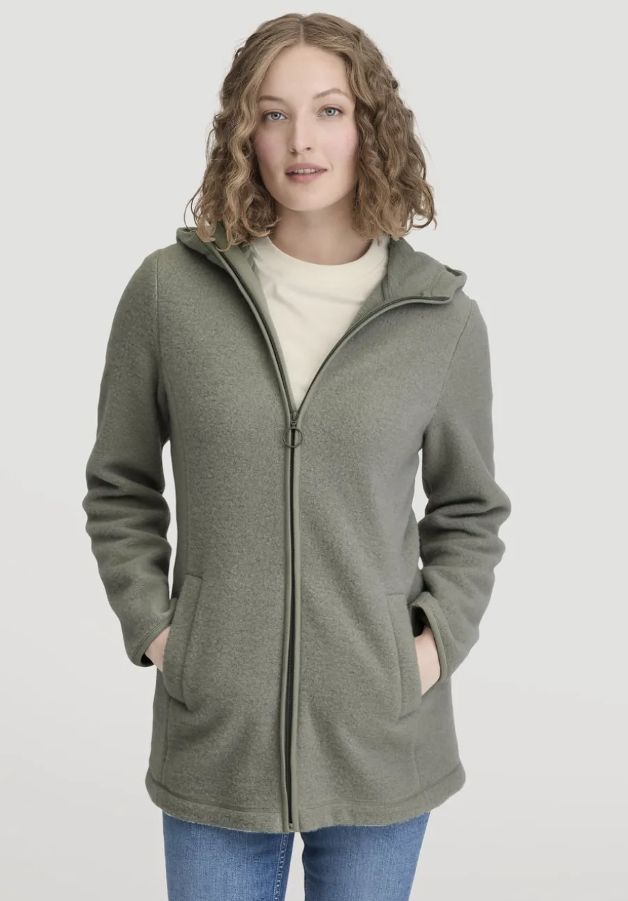 Wollfleece Kapuzen-Jacke Regular aus Bio-Merinowolle und Bio-Baumwolle von hessnatur