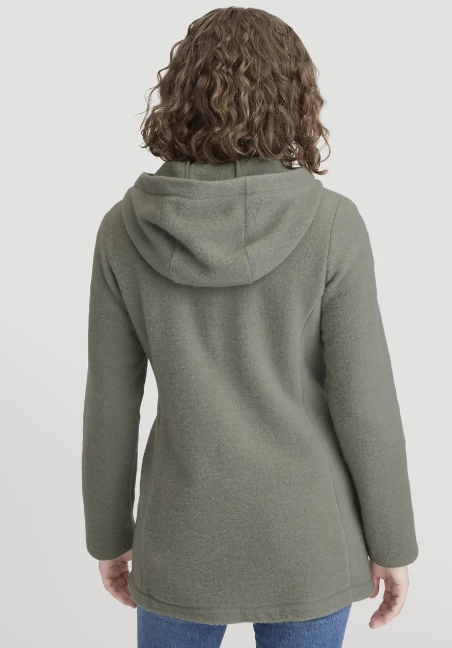 Wollfleece Kapuzen-Jacke Regular aus Bio-Merinowolle und Bio-Baumwolle von hessnatur