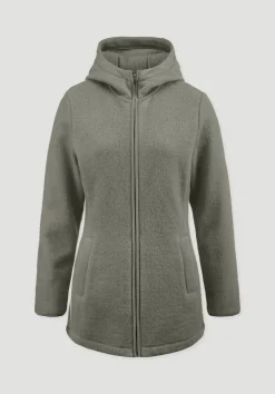 Wollfleece Kapuzen-Jacke Regular aus Bio-Merinowolle und Bio-Baumwolle von hessnatur