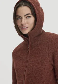Wollfleece Kapuzen-Jacke Regular aus Bio-Merinowolle und Bio-Baumwolle von hessnatur