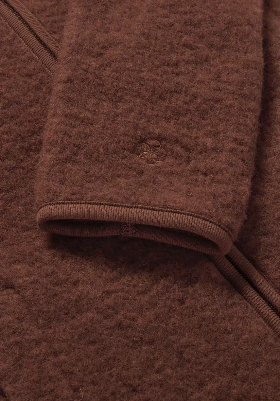 Wollfleece Kapuzen-Jacke Regular aus Bio-Merinowolle und Bio-Baumwolle von hessnatur