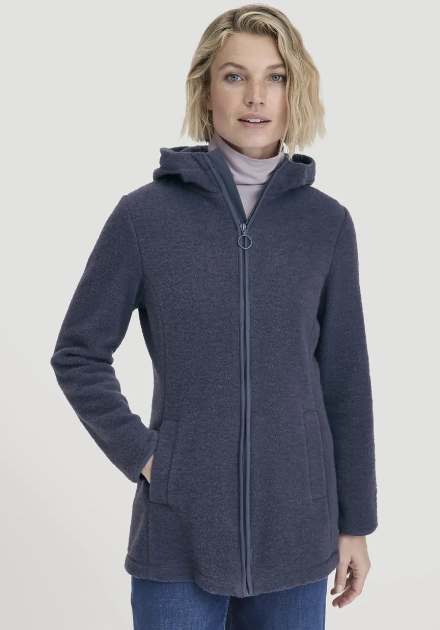 Wollfleece Kapuzen-Jacke Regular aus Bio-Merinowolle und Bio-Baumwolle von hessnatur