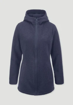 Wollfleece Kapuzen-Jacke Regular aus Bio-Merinowolle und Bio-Baumwolle von hessnatur