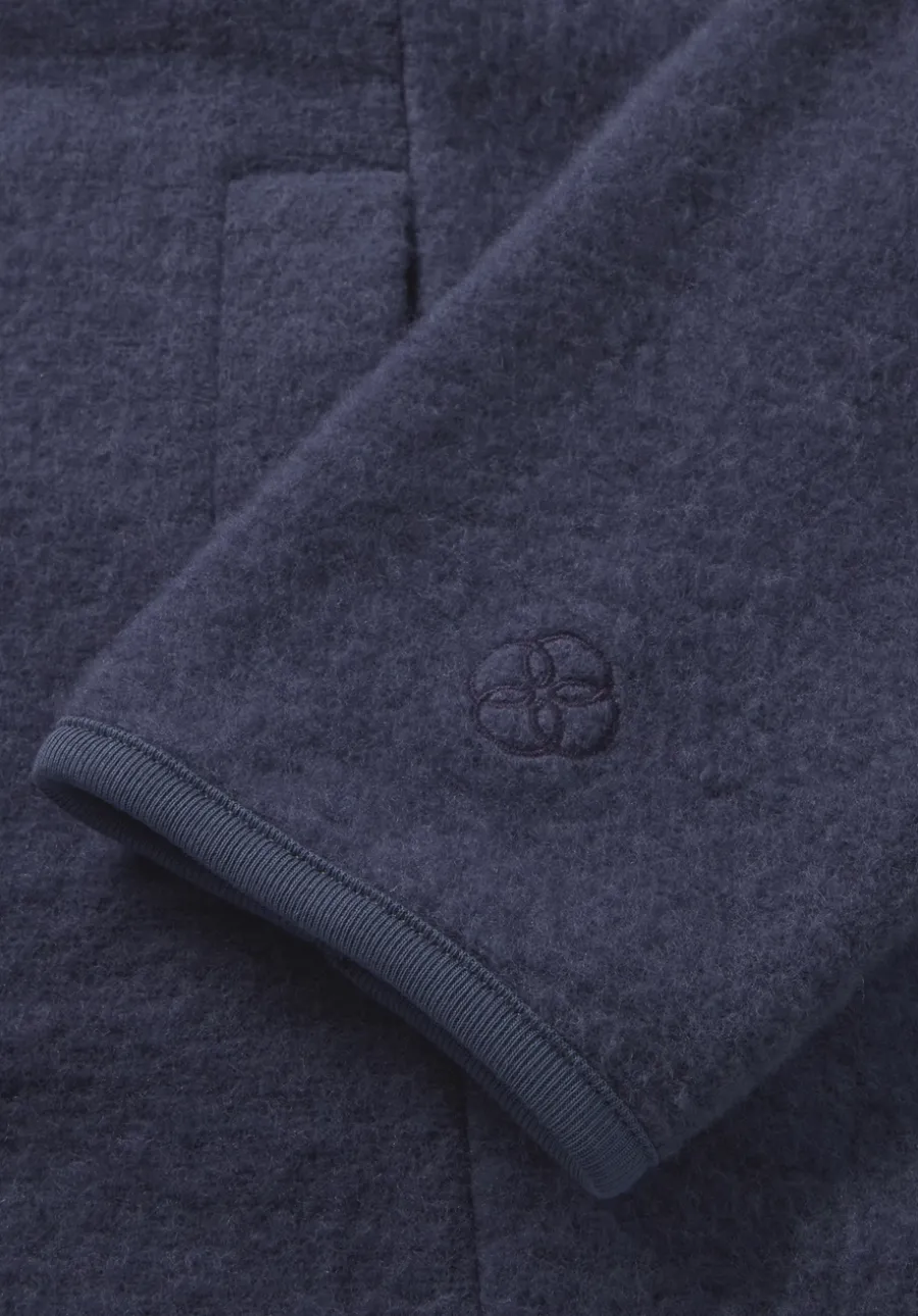 Wollfleece Kapuzen-Jacke Regular aus Bio-Merinowolle und Bio-Baumwolle von hessnatur