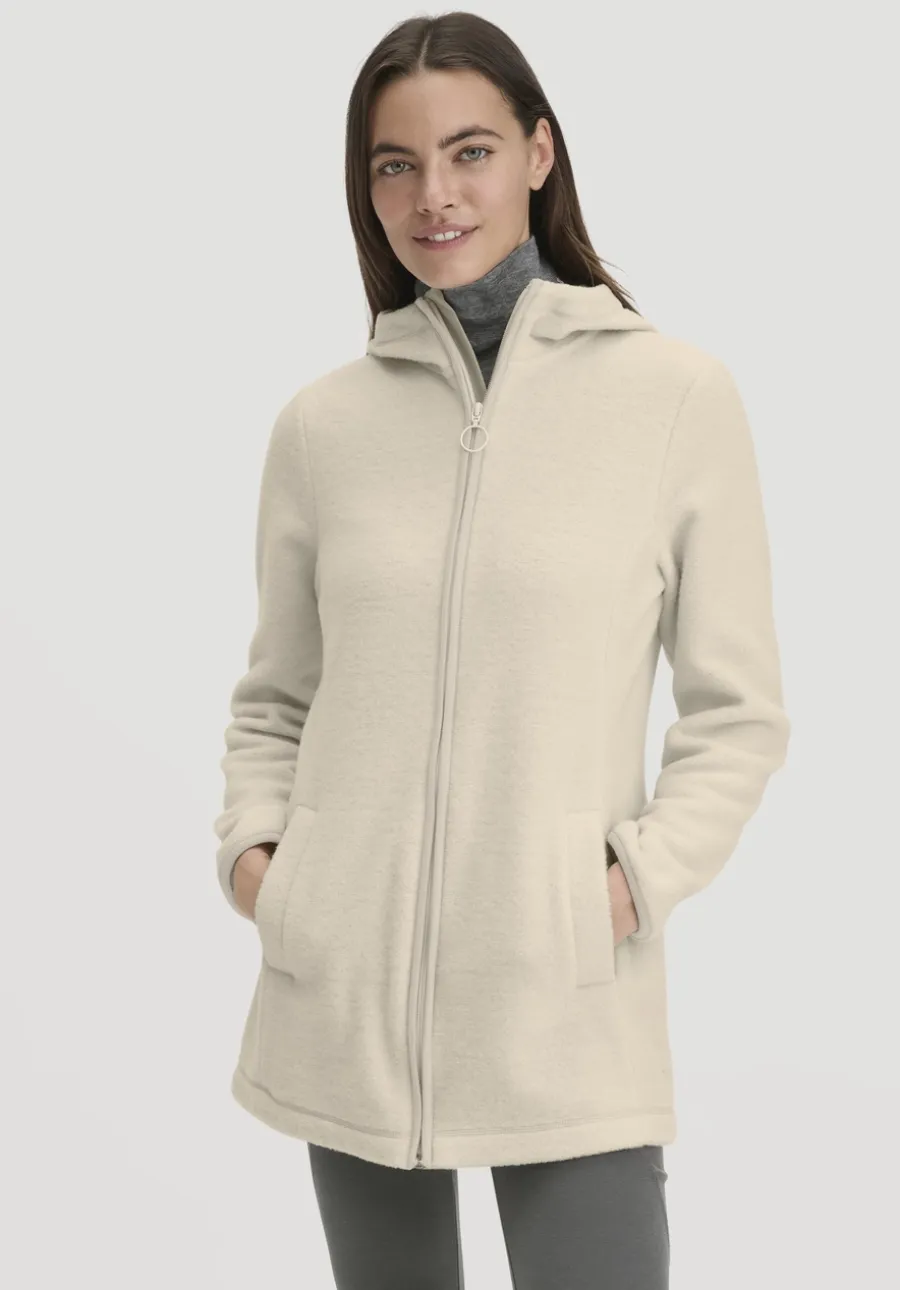 Wollfleece Kapuzen-Jacke Regular aus Bio-Merinowolle und Bio-Baumwolle von hessnatur
