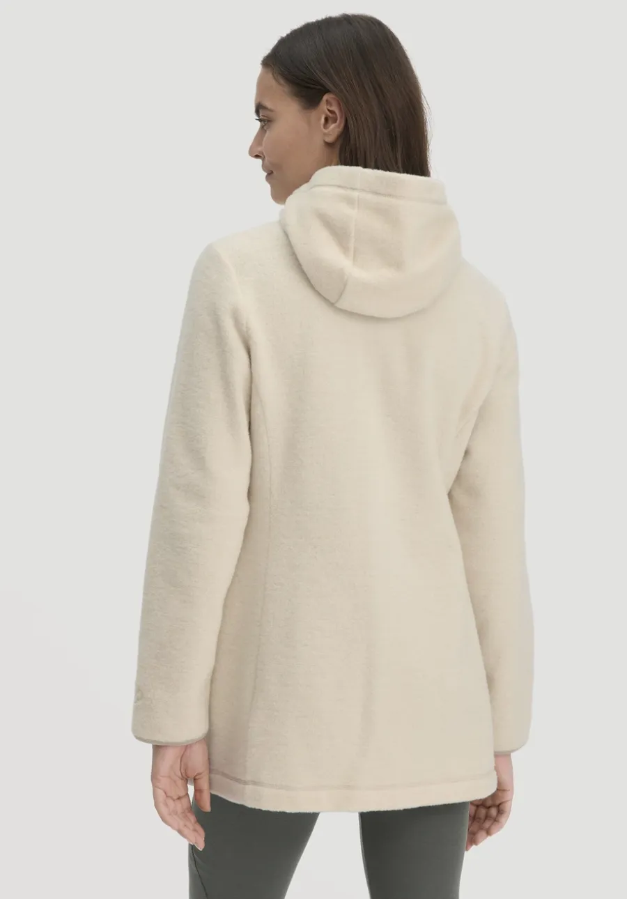 Wollfleece Kapuzen-Jacke Regular aus Bio-Merinowolle und Bio-Baumwolle von hessnatur