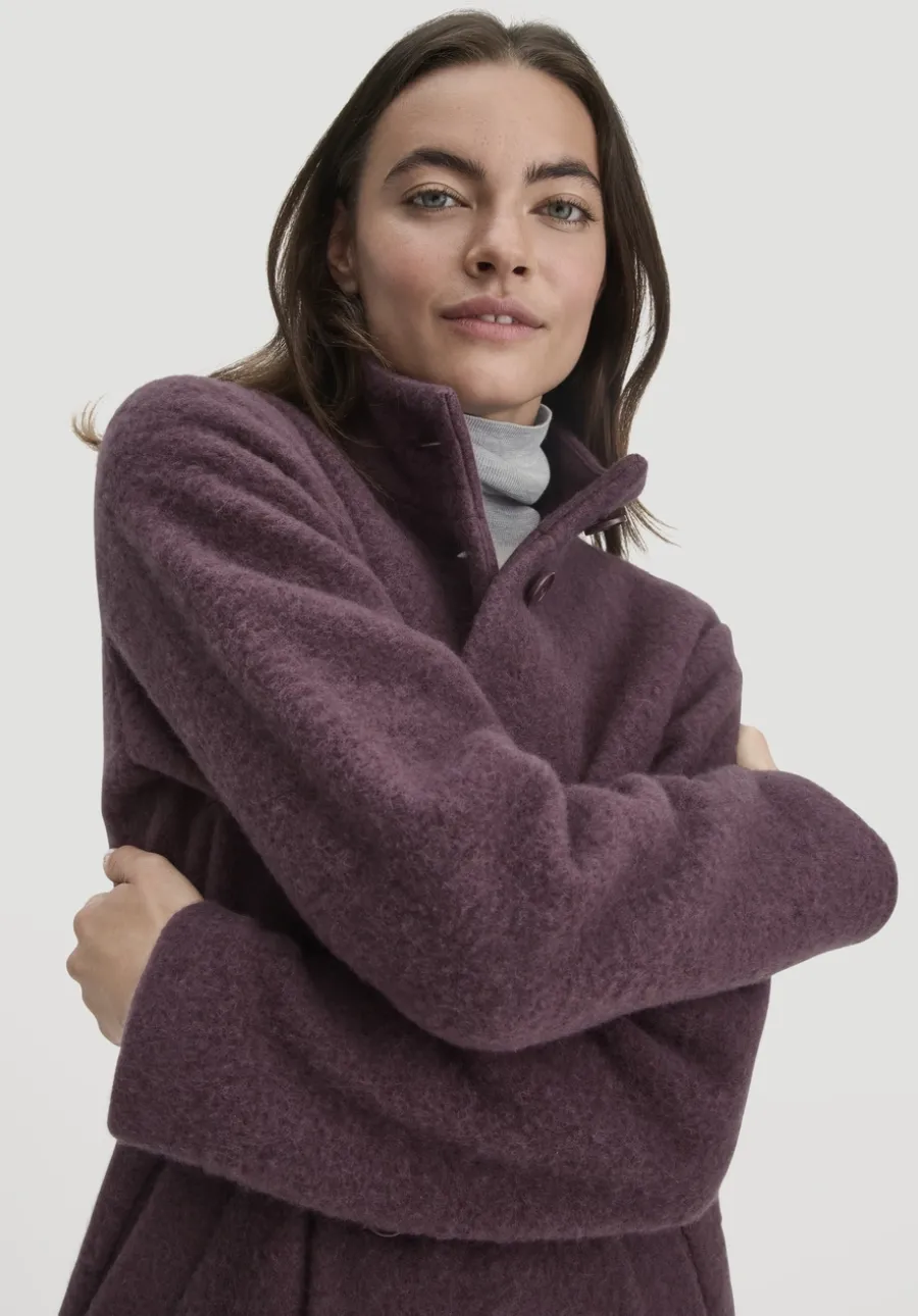 Wollfleece Mantel Regular aus reiner Bio-Merinowolle von hessnatur