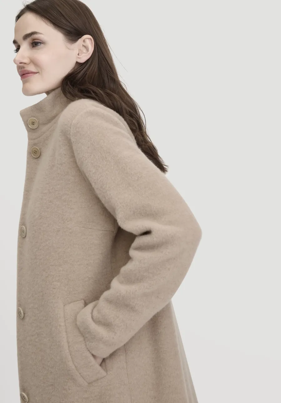 Wollfleece Mantel Regular aus reiner Bio-Merinowolle von hessnatur