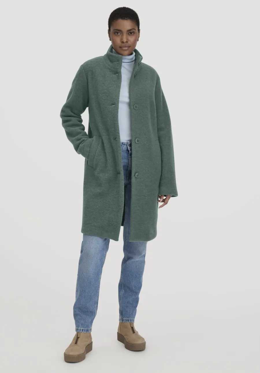 Wollfleece Mantel Regular aus reiner Bio-Merinowolle von hessnatur