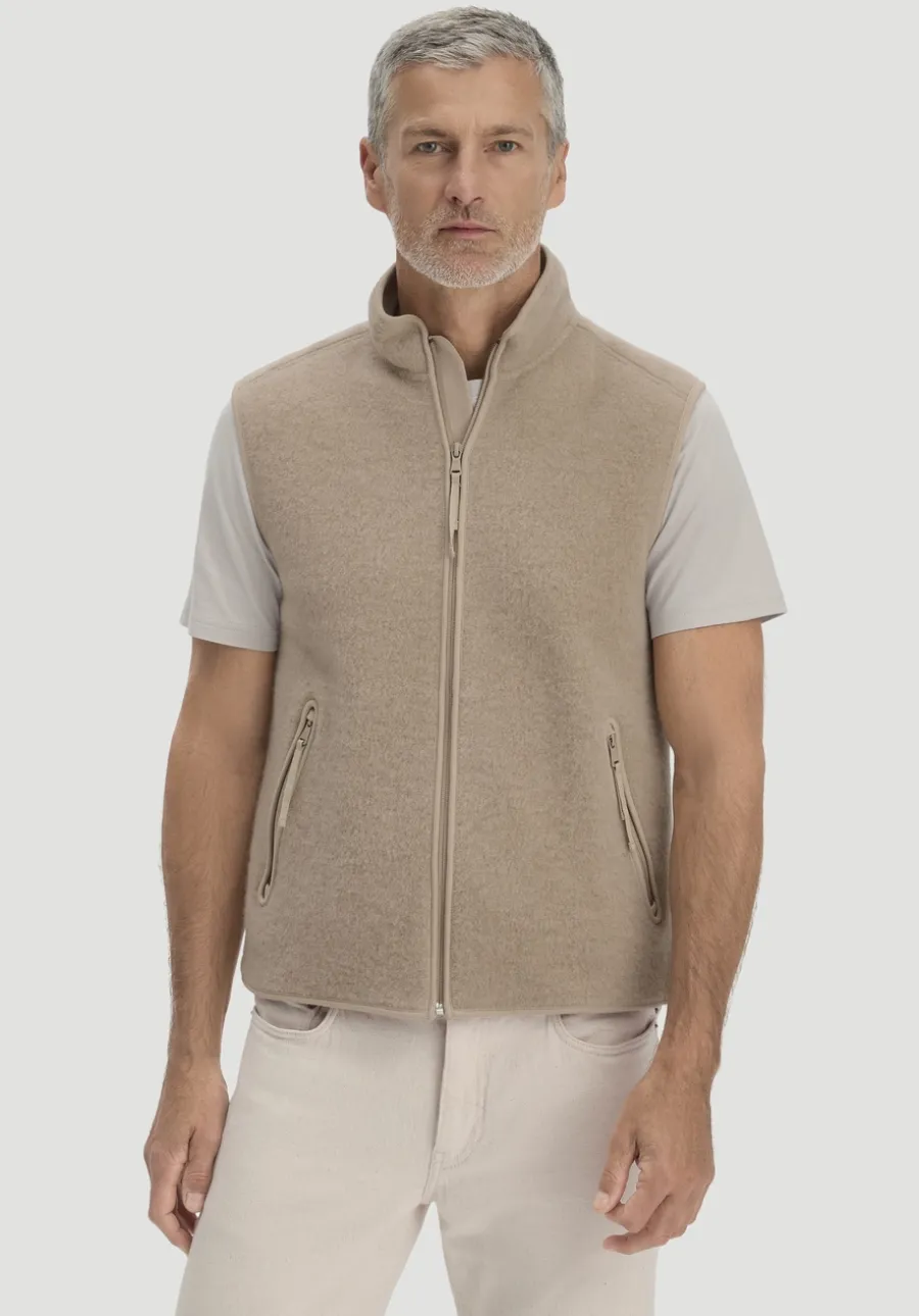 Wollfleece Weste Regular aus reiner Bio-Merinowolle von hessnatur