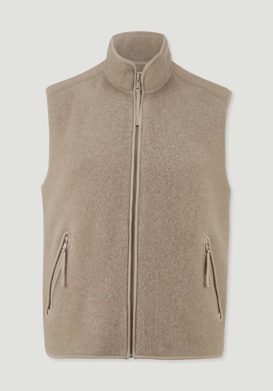 Wollfleece Weste Regular aus reiner Bio-Merinowolle von hessnatur