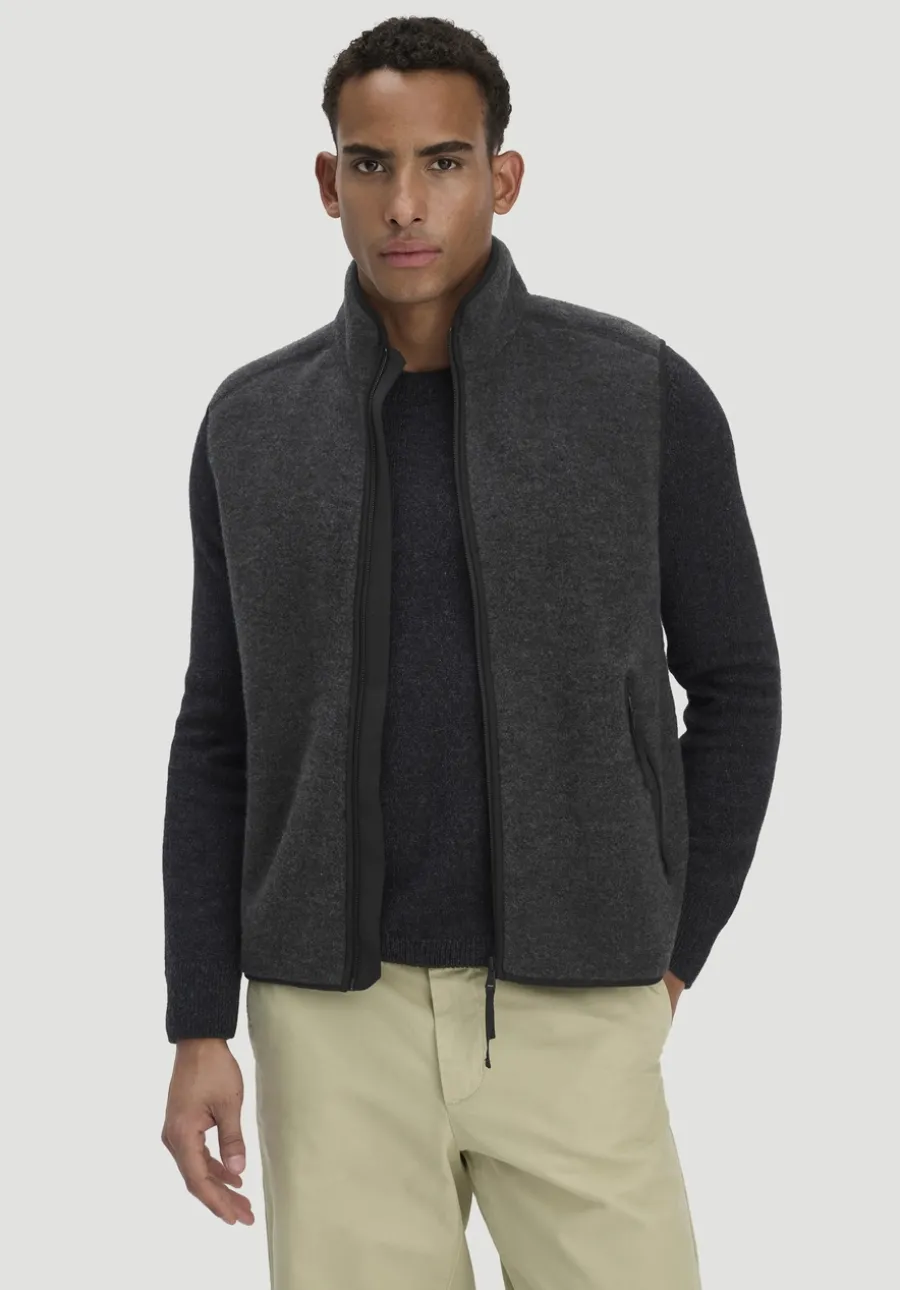 Wollfleece Weste Regular aus reiner Bio-Merinowolle von hessnatur