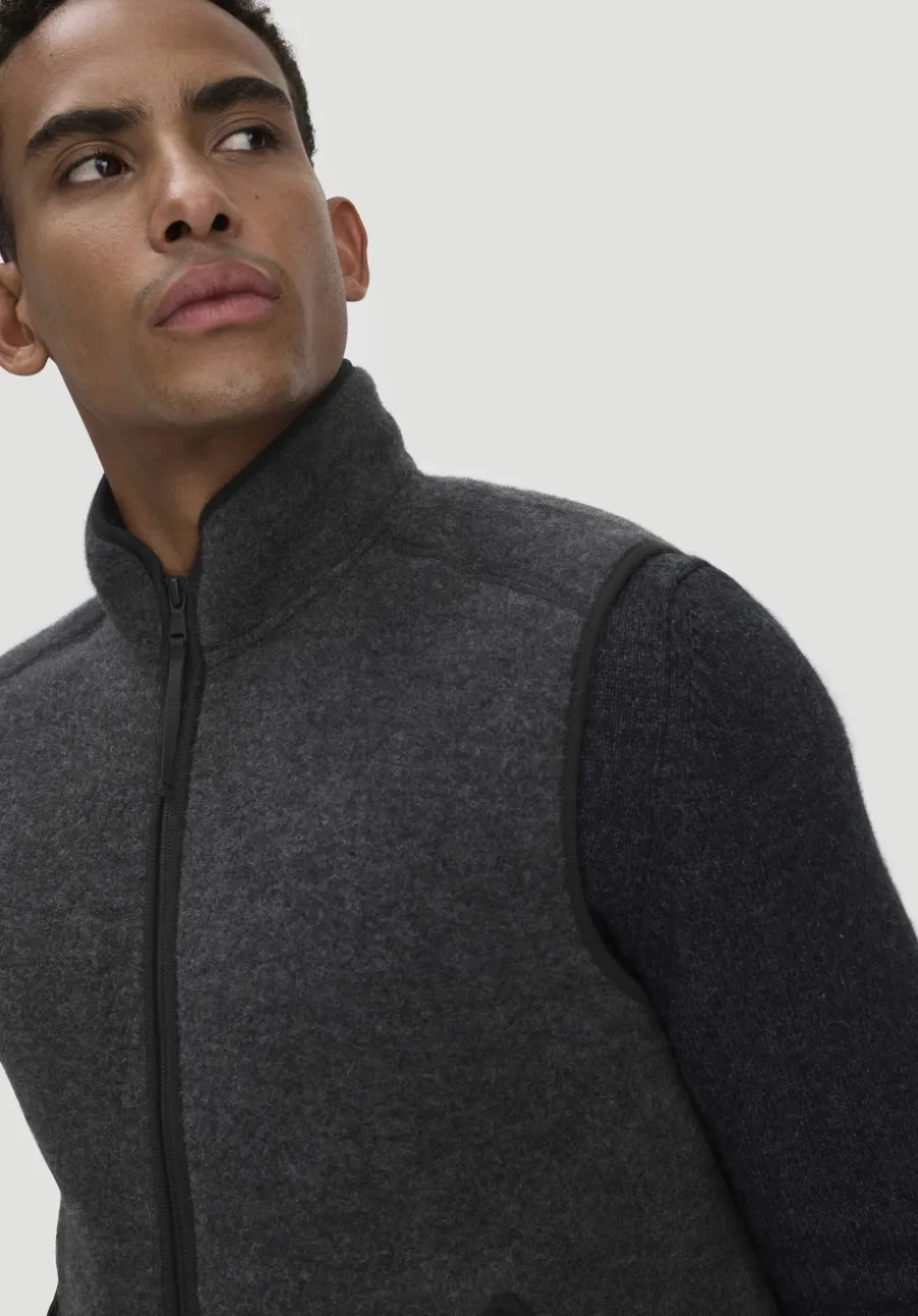 Wollfleece Weste Regular aus reiner Bio-Merinowolle von hessnatur