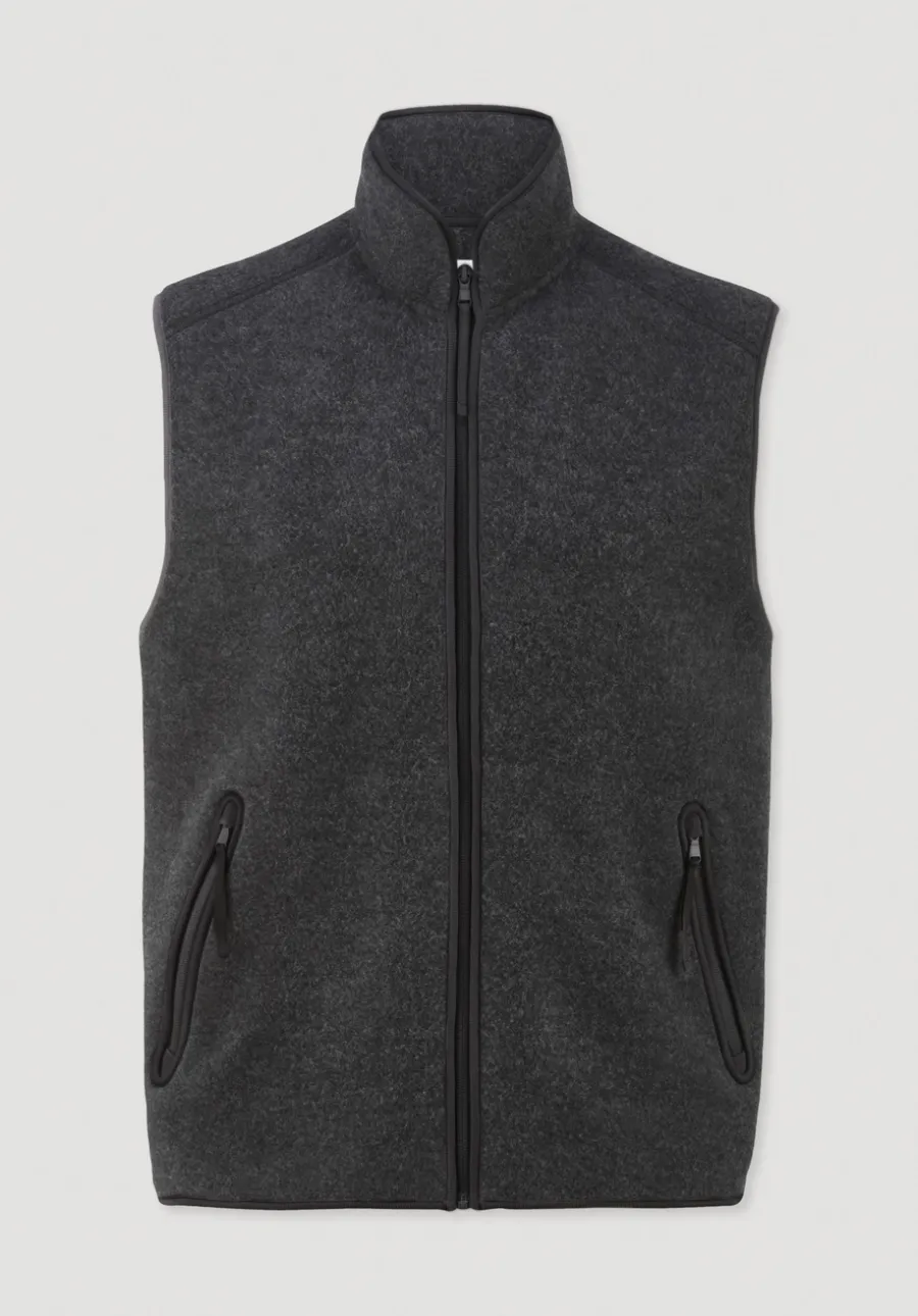 Wollfleece Weste Regular aus reiner Bio-Merinowolle von hessnatur