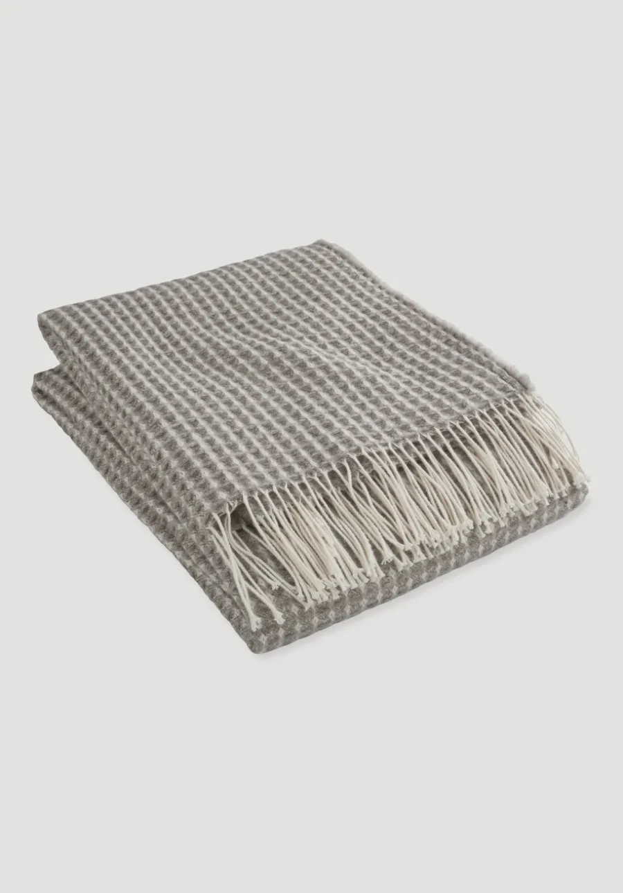 Wollmix Waffle Plaid YARA aus Bio-Lambswool mit Bio-Baumwolle von hessnatur