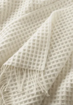 Wollmix Waffle Plaid YARA aus Bio-Lambswool mit Bio-Baumwolle von hessnatur