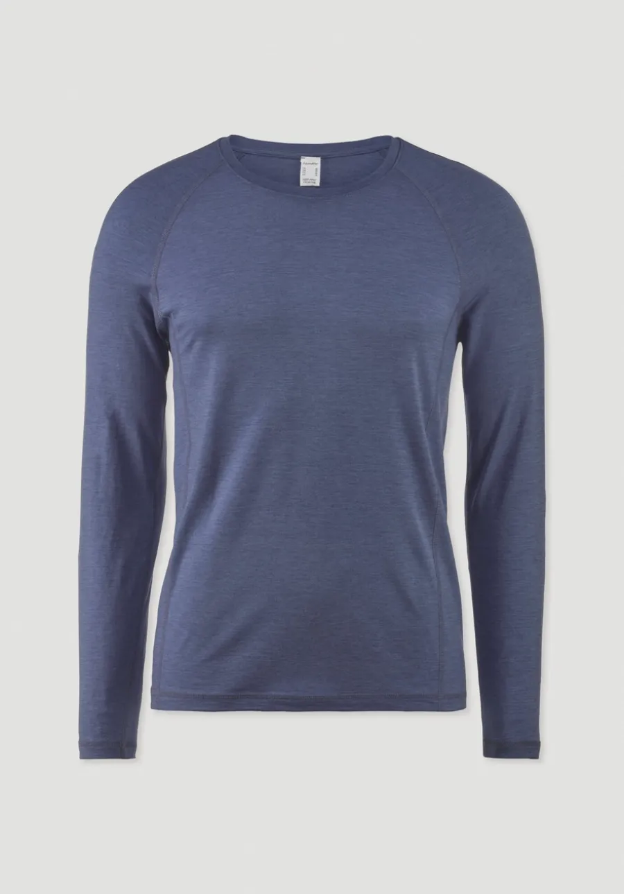 Wool-Silk Longsleeve aus Bio-Merinowolle mit Seide von hessnatur